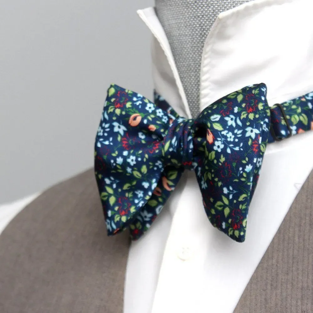 ‎Big Butterfly Floral self-tied Bow tie S512